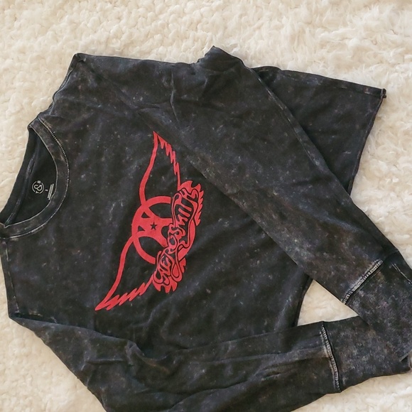 NWOT Aerosmith Graphic Long Sleeve Tee Vintage Wash - Picture 6 of 8